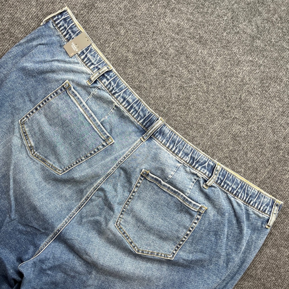 Torrid Denim Culottes Medium Wash Blue Size 5 Wide Leg Cropped Drawstring Boho